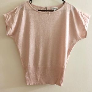 CK baby pink shiny blouse